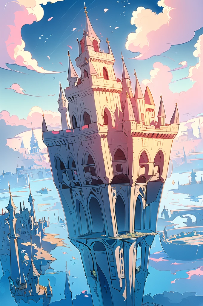 (Extremely detailed floating city:1.3), ((1 detailed mirage-castle floats above the clouds)and(Detailed floats minarets illusion, detailed floats belfry illusion)and(Highly transparent mirage)and(Detailed view of the base of the Mirage castle)),ultra-detailed,extremely detailed and beautiful, sky and white cloud and sunset glow background,ultra-detailed birds, (floating city in bloom, Floating petals, blooming gardens in the sky, many vines on the wall:1.2)
Imagination, dream
/=
1 girl, (1 girl at floating city:1.3), (solo), (Super wide Angle lens), (back), behind head, white dress, (full body), (bare feet), (Backless dress), the girl away from camera, Holy Light,
