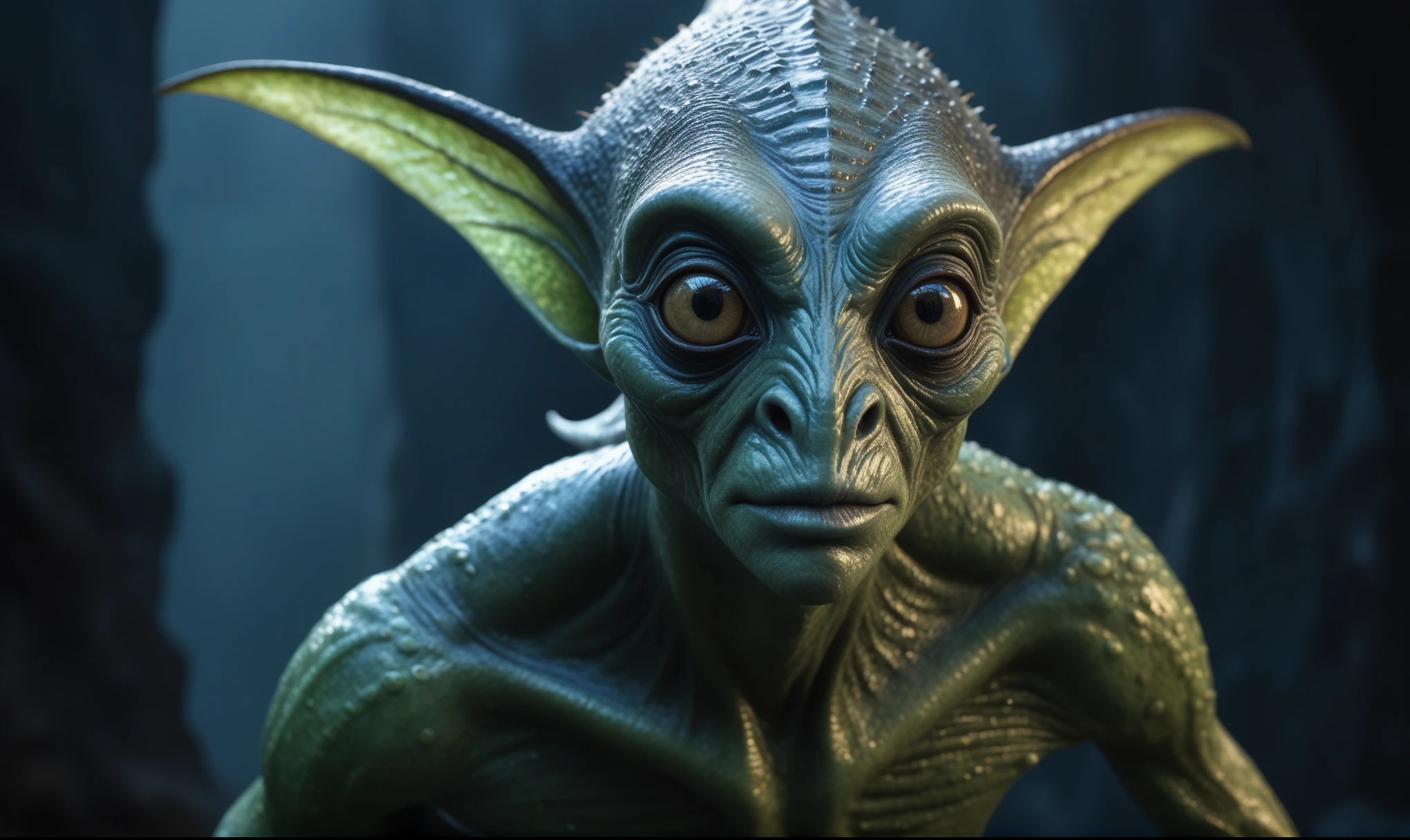 full body shot,beggar deep niobium paladium The Alien Entity,native italian babychild, wants eat,survival in criminal city of future, Technicolor,natural skin textures, hyper realism, hyper detailed,Extremely detailed,High contrast,Masterpiece,Realistic,Ultra Detailed, intricate details,realistic humid leather,extremly intricate,Epic Realistic, cinematic style,irina yermolova,high contrast,hdr,extremely detailed, deep night landscape photo,masterpiece,intricate details,faded,eyes extremely detailed, high detailed eyes,8k resolution,RAW,retina, Nikon Z9,China,orc, Guangxi Zhuang ,tkt style, perfect, Elf,kiwi,transition between two art styles, Ink painting to photorealism, Double contact, X-ray, Creative, vivid light, masterpiece, fantasy, Abstract, Surrealism, super detailed, high resolution, stop:35;(((creature with a spectral and ghostly appearance)). Her skin is pale, almost translucent,ancient rock paintings of the first people,sharkfish's leather, her differents emotions