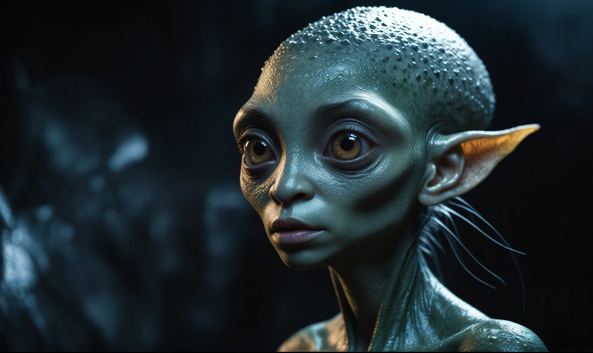 full body shot,beggar deep niobium paladium The Alien Entity,native italian babychild, wants eat,survival in criminal city of future, Technicolor,natural skin textures, hyper realism, hyper detailed,Extremely detailed,High contrast,Masterpiece,Realistic,Ultra Detailed, intricate details,realistic humid leather,extremly intricate,Epic Realistic, cinematic style,irina yermolova,high contrast,hdr,extremely detailed, deep night landscape photo,masterpiece,intricate details,faded,eyes extremely detailed, high detailed eyes,8k resolution,RAW,retina, Nikon Z9,China,orc, Guangxi Zhuang ,tkt style, perfect, Elf,kiwi,transition between two art styles, Ink painting to photorealism, Double contact, X-ray, Creative, vivid light, masterpiece, fantasy, Abstract, Surrealism, super detailed, high resolution, stop:35;(((creature with a spectral and ghostly appearance)). Her skin is pale, almost translucent,ancient rock paintings of the first people,sharkfish's leather