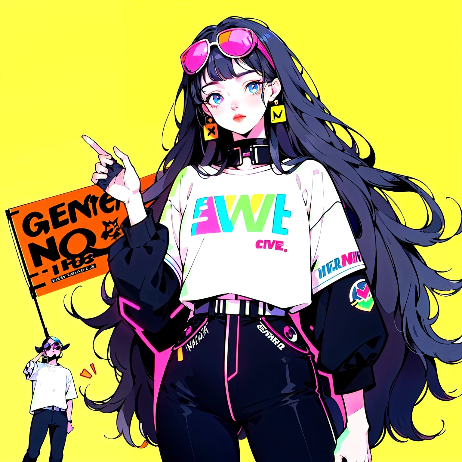 (magazine cover:1.3),ulzzang-6500, (actual: 1.3) (original: 1.2), masterpiece, best quality, beautiful clean face, whole body, 1 girl, glitch art, (digital distortion), Pixelated clipping, Data corruption,color noise, visual clutter,contemporary aesthetics