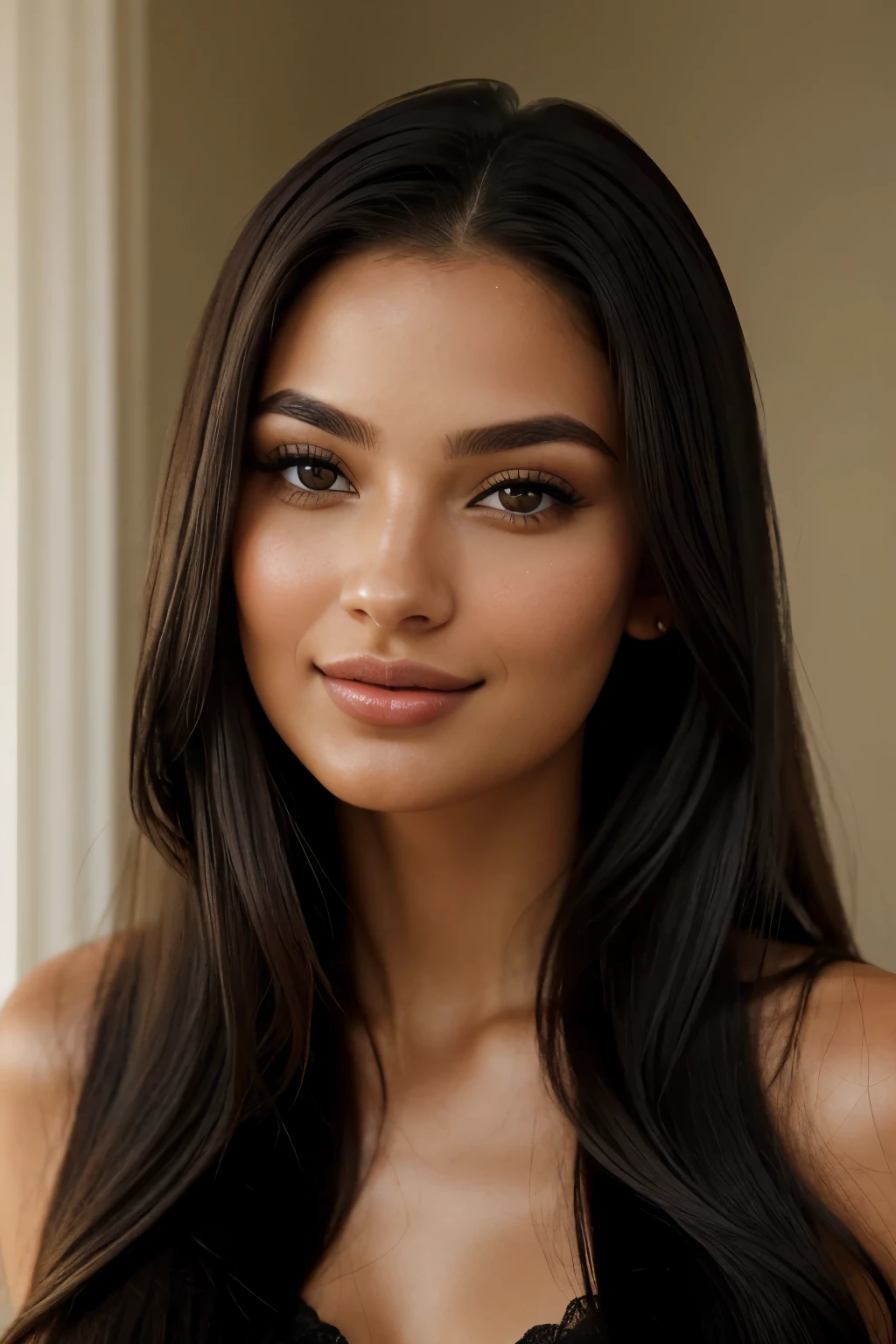 High-resolution frontal portrait of a woman named Lydia Grace, showcasing her radiant oval face and striking, captivating appearance that exudes elegance and charm. Her long, straight, and flowing black hair cascades over her shoulders, adding a touch of allure to her overall look. Lydia's eyes are a mesmerizing shade of light honey brown, shining with intelligence and warmth, with an elegantly defined nose and softly defined cheekbones. Her radiant smile is contagious, lighting up the room whenever she enters, with naturally full and rosy lips that add a touch of fascination to her already captivating presence.
Lydia takes great care