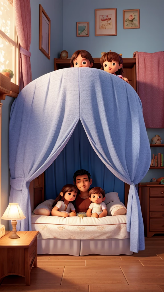 Cozy family bed