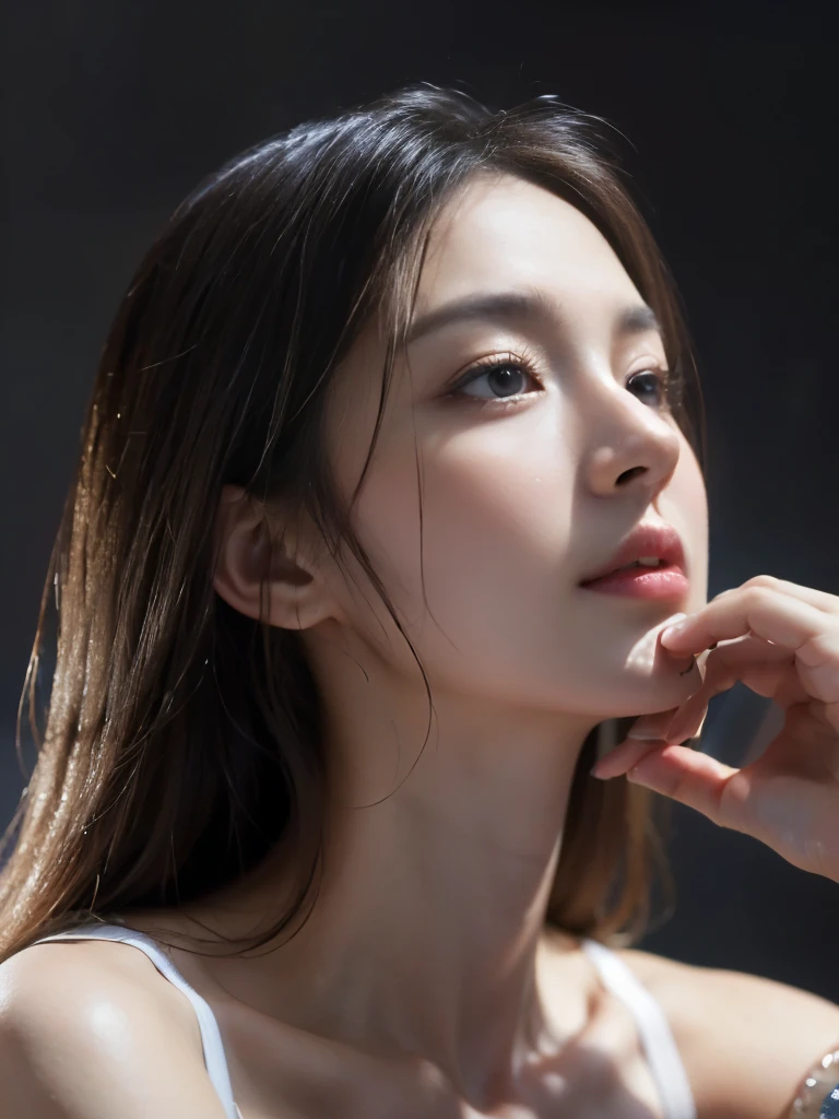 ((((best quality))))、(((Ultra-precision CG16K wallpaper)))、(((masterpiece)))、(((very detailed)))、(((super extreme detail)))、1people'girlature woman、24-year-old female、((japanese face))、((very beautiful face))、((My Shiraishi:1.5))、((semi long straight hair:1.3、blunt bangs))、(shiny brown hair)、beautiful and delicate eyes、brown eyes、raised an eyebrow、high nose、small nostrils、small mouth、seductive lips、beautiful breasts、((C cup size breasts))、split、plump body、(chubby body type)、perfect proportions、complete anatomy、perfect composition、Beautiful detail shading、beautiful natural light、Light with beautiful details、Depth of recorded boundary、(((high saturation)))、(((really:1.9)))、((vivid:1.5))、((edge:1.6))、((beautiful skin))、((skin texture))、((reallyな皮膚感))、(((cowboy shot、femur:1.5)))、((overhead view:1.8))、((Open mouth and surprised face:1.4))、(eyes looking at me:1.5)、day bedroom、bright sunshine、natural light、(((Lie down on your back in bed:1.6)))、(Supine posture:1.5)、(((open front shirt_white clothes、panties_white clothes:1.6)))、((earring、wearing a necklace:1.3))、
