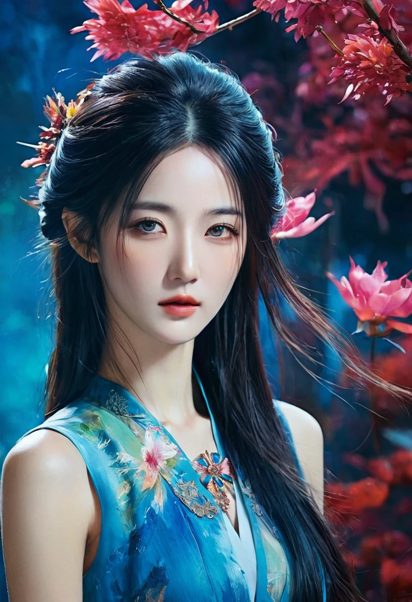 <(Digital watercolor Illustration of a (oriental beauty), by JB, Waterhouse, Carne Griffiths, Minjae Lee, Ana Paula Hoppe, Stylized watercolor art, Intricate, Complex contrast, HDR, Sharp, soft Cinematic Volumetric lighting, flowery pastel colours, wide long shot, perfect masterpiece:):1.0, ((full body)),
<(detailed matte painting, deep color, fantastical, intricate detail, splash screen, complementary colors, fantasy concept art, 8k resolution trending on Artstation Unreal Engine 5):0.9,