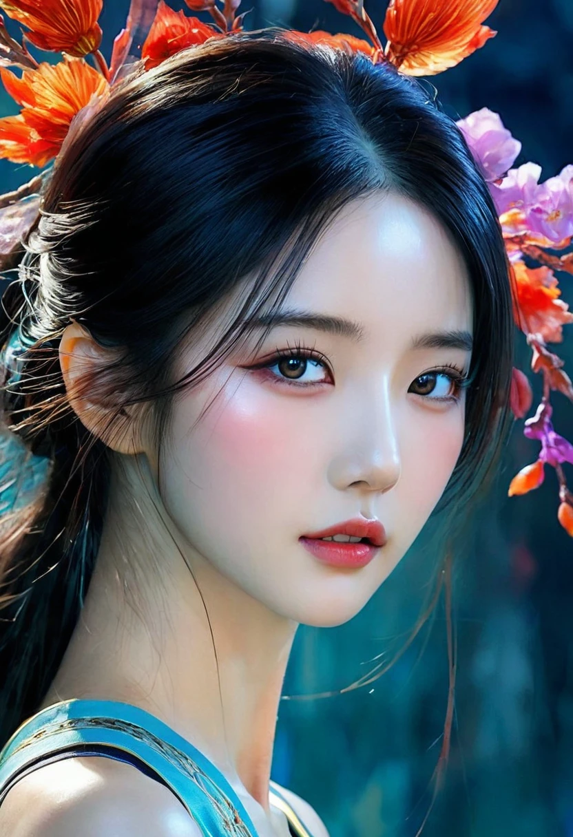 <(Digital watercolor Illustration of a (oriental beauty), by JB, Waterhouse, Carne Griffiths, Minjae Lee, Ana Paula Hoppe, Stylized watercolor art, Intricate, Complex contrast, HDR, Sharp, soft Cinematic Volumetric lighting, flowery pastel colours, wide long shot, perfect masterpiece:):1.0, ((full body)),
<(detailed matte painting, deep color, fantastical, intricate detail, splash screen, complementary colors, fantasy concept art, 8k resolution trending on Artstation Unreal Engine 5):0.9,