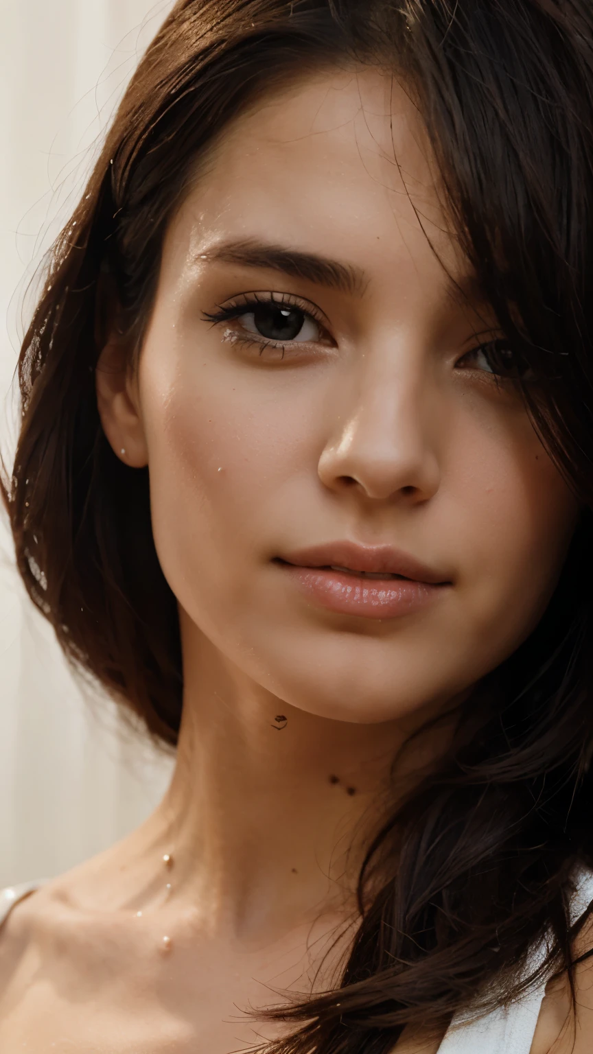 Create a woman using essential oil in maximum detail.