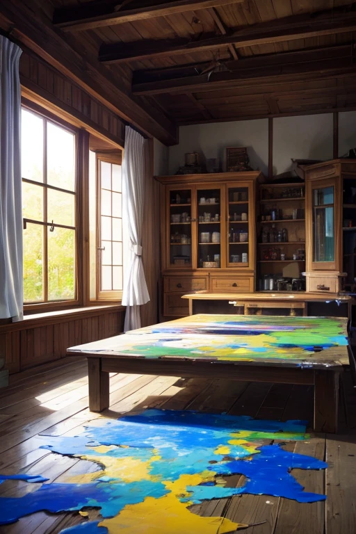 Your Palette - **overview**: Paint the truth with your palette。
- **picture**: Inside the atelier、Mr.々A table splattered with colorful paints。
