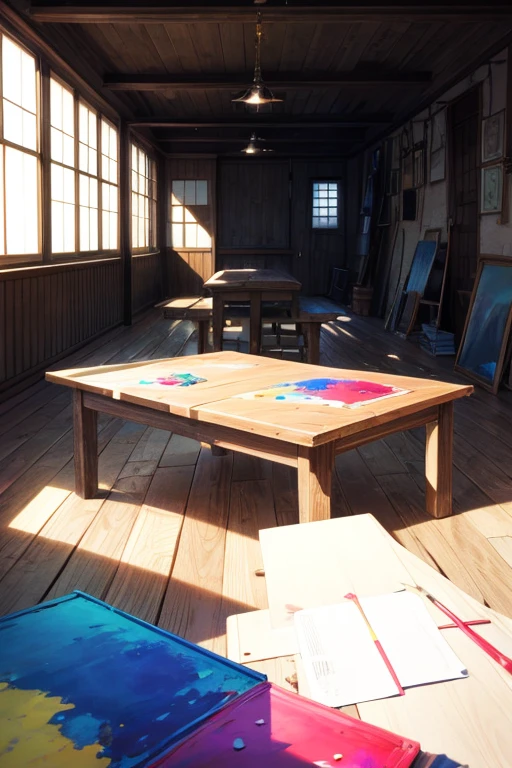 Your Palette - **overview**: Paint the truth with your palette。
- **picture**: Inside the atelier、Mr.々A table splattered with colorful paints。
