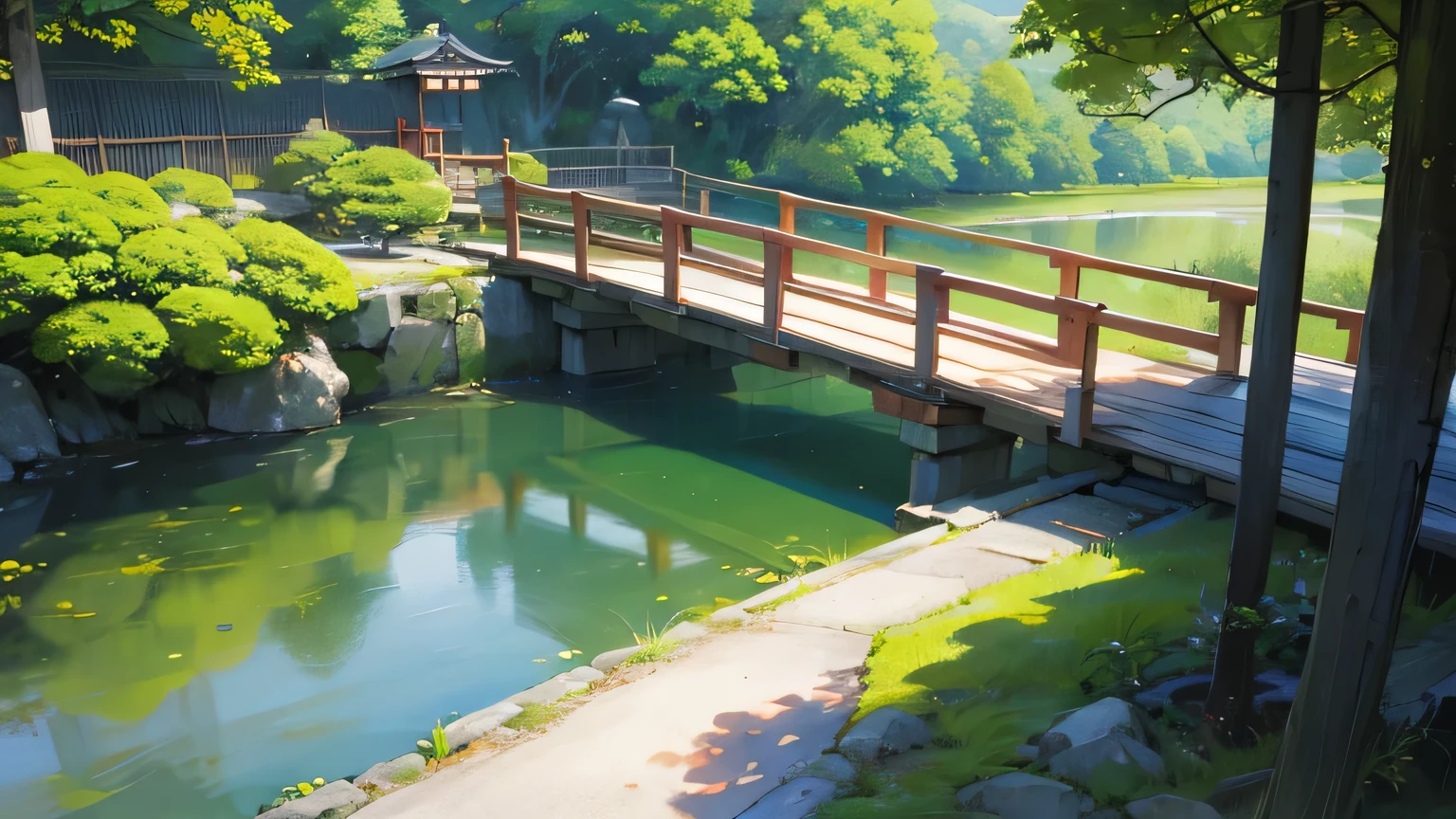 summer, japan, bridge,nature