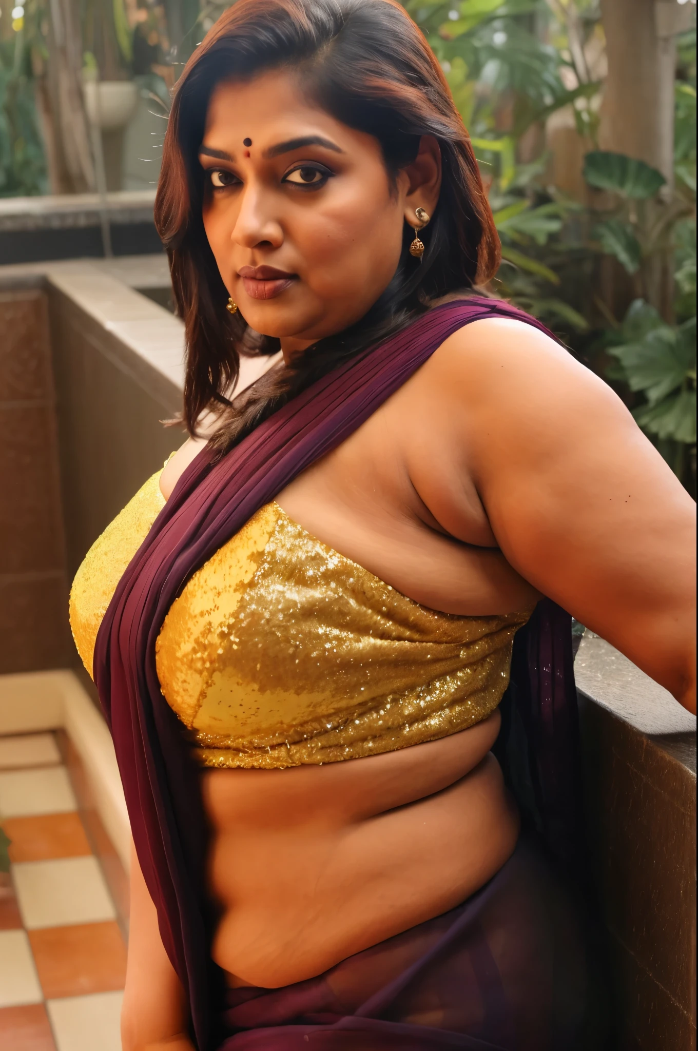 Sexy fat plus size indian bhabhi, 60 years old Woman, big Indian mommy, horny mommy, hot Amma, big Indian aunty bhabhi, wide body , heavy figure, sleeveless blouse, desi hot aunty, looks like Kriti Sanon, wearing sleeveless saree blouse, sexy sequin saree, bold saree fashion, bong saree fashion, bold hot photoshoot, sexy sequin saree, she has fleshy arms and fat wide belly, sexy armpits, showing her attractive fleshy figure, high quality skin, skin pores, skin texture, deep juicy navel, sexy navel folds, fleshy figure, jiggly belly, hyper realistic skin, RAW Foto, thick juicy figure, semma figure, hot chechi, hot Amma, aunty looking very hot in sleeveless blouse, sexy modern sleeveless blouse, Sheer Sleeveless Blouse, off shoulder blouse, aunty is very popular among young boys, seductive pose, goddess of seduction, kamadevi,