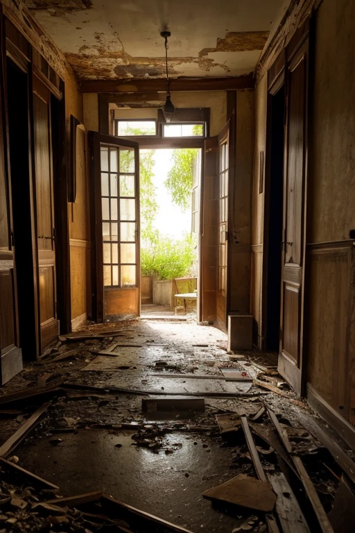 Abandoned house、Entrance hall
