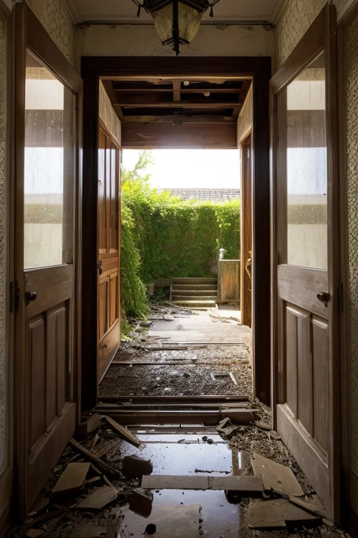 Abandoned house、Entrance hall