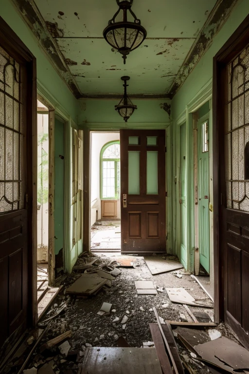 Abandoned house、Entrance hall