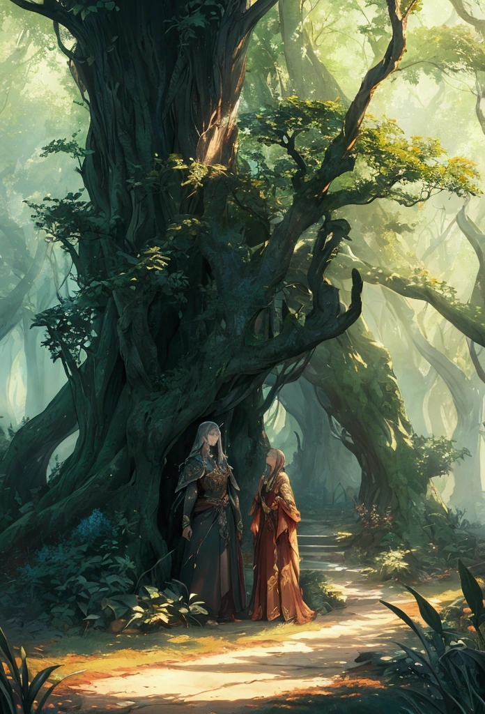 Whispers of the Grove, fantasy song, ambient album cover