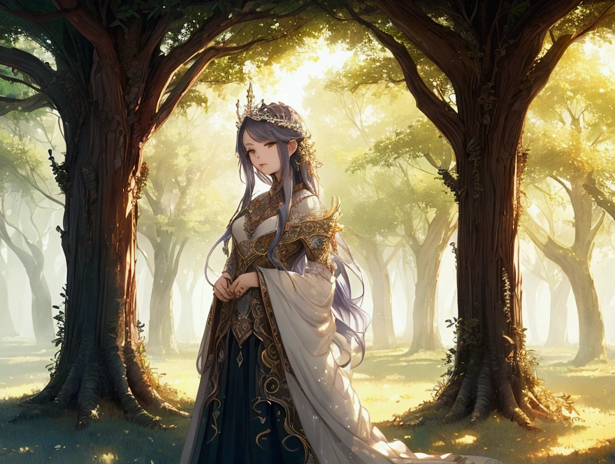 Whispers of the Grove, fantasy song, ambient album cover