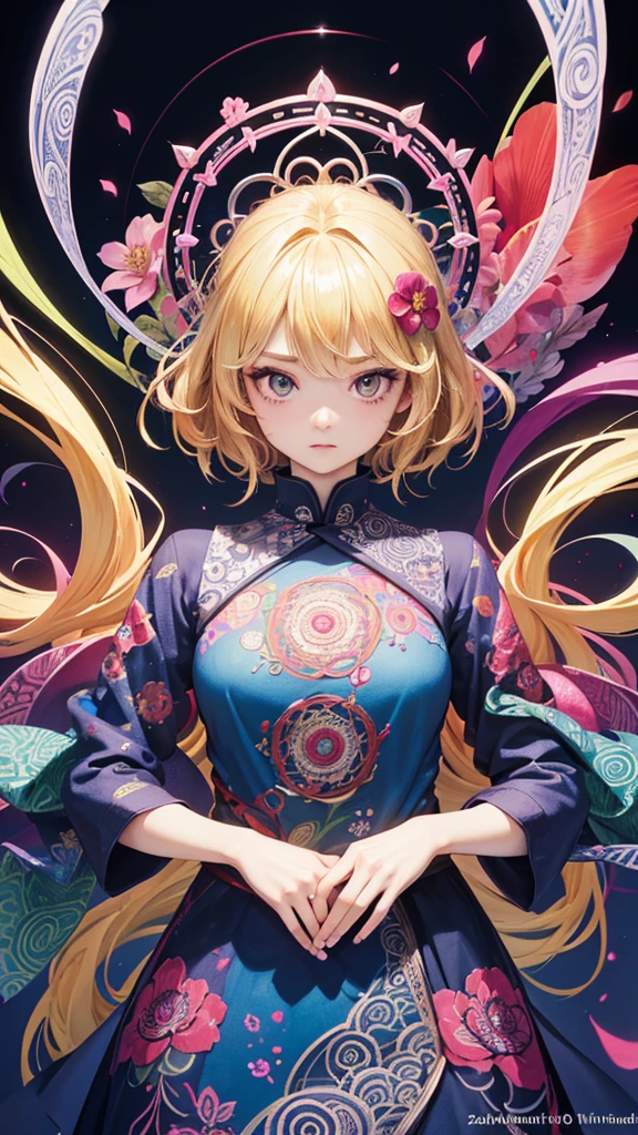 Official Art, unity 8k wallpaper, Very detailedな, Beautiful yet fleeting、((One girl))beautiful,((masterpiece)),((Marisa Kirisame)) Highest quality, (zenTangle, Mandala, Tangle, enTangle),((Accurate human body depiction)) ((Flower Ecstasy)), Very detailed, Black short hair、Dynamic Angle, ((Touhou Project)), ((The most beautiful form of chaos)), ((Blonde)).elegant, Brutalist Design, Vibrant colors, Romanticism, James Jean, Robbie Dawi Anton, Ross Tran, Francis Bacon, Adrianne&#39;genius, Petra Cortright, Gerhard Richter, takato yamamoto, Ashley Wood, Atmospheric((Shiny Hair))((Wizard))((Highest quality))