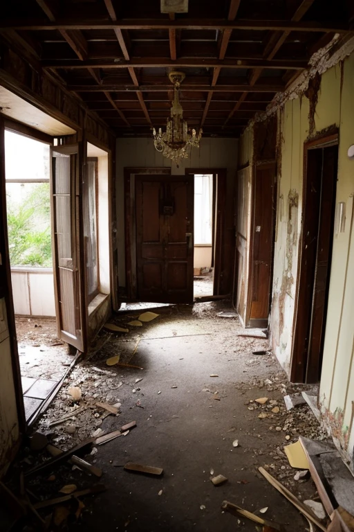 Abandoned house、Entrance hall