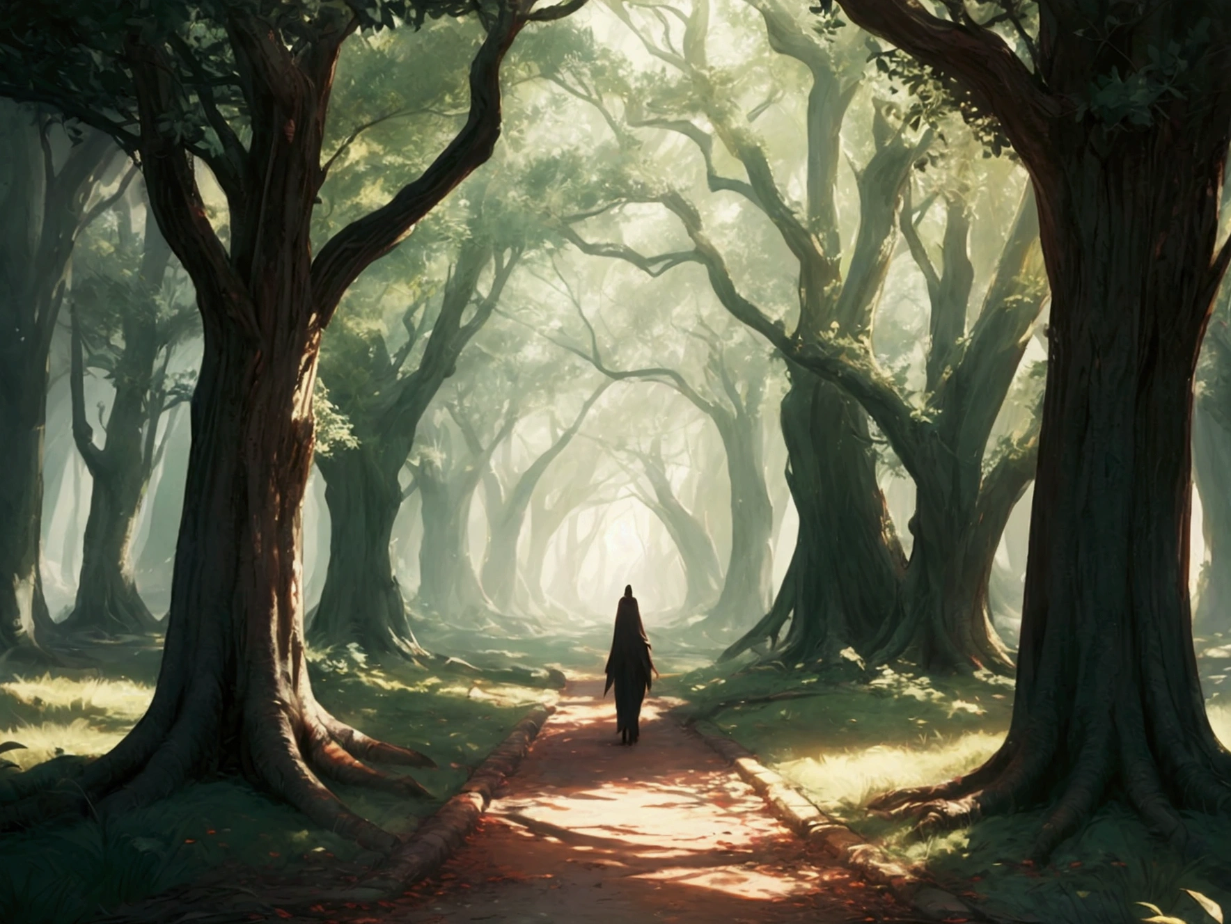 Whispers of the Grove, fantasy song, ambient album cover, max detail, masterpiece, 