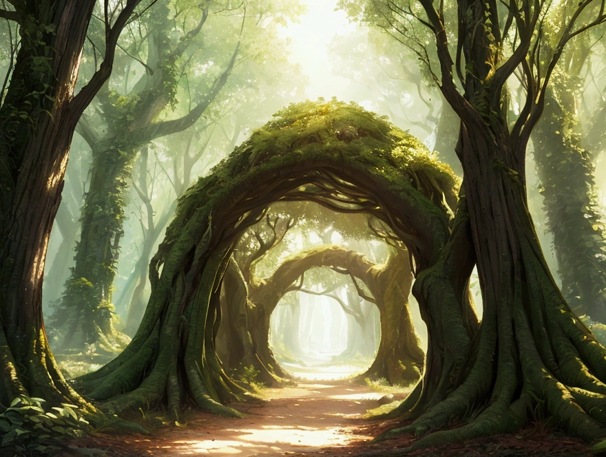 Whispers of the Grove, fantasy song, ambient album cover, max detail, masterpiece, 8K, max quality