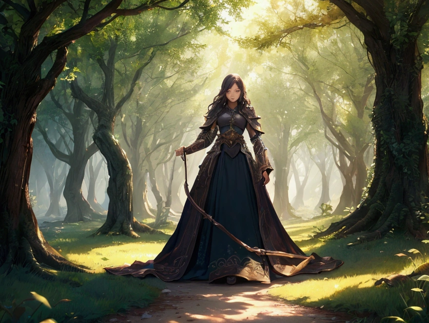 Whispers of the Grove, fantasy song, ambient album cover, max detail, masterpiece, 8K, max quality