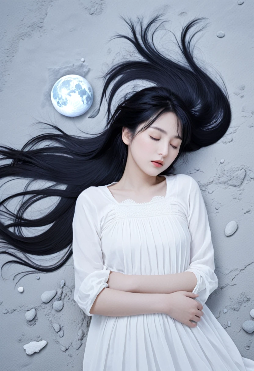 Lunar Surface、The girl falls asleep、Black Hair、A starless night、White Earth