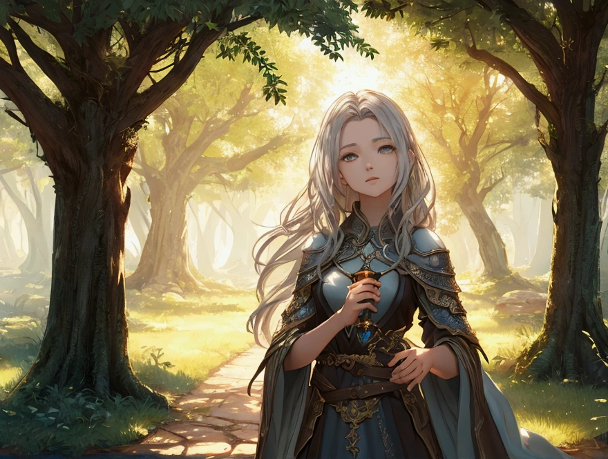 Whispers of the Grove, fantasy song, ambient album cover, max detail, masterpiece, 8K, max quality