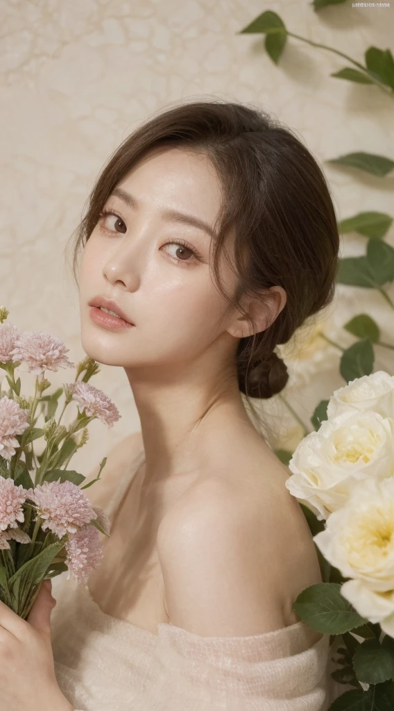 Close-up of a woman holding a vase, With flowers, Magazine Photos, author：Kojima Ayami, official art works, Shin Jin Hye, Surrounded by frozen flowers, author：unbelievable, Dilraba Dilmurat, Nam Jae-yeon, Simsbo, Huang Shiwen, Mackenzie Foy, author：Zhang Han, Park Jimin, author：Golden Farmer