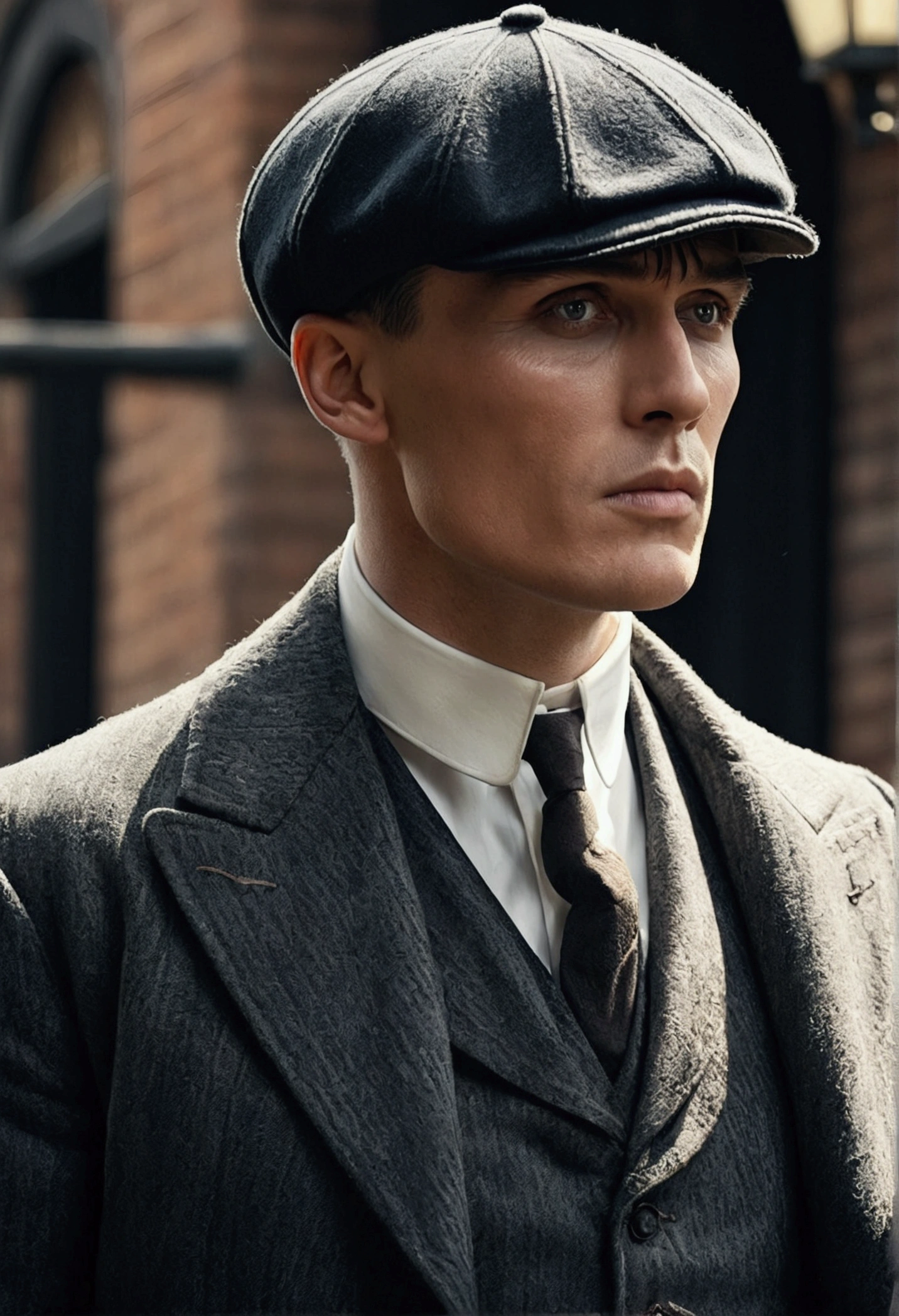 a man similar to Tommy Shelby, full body