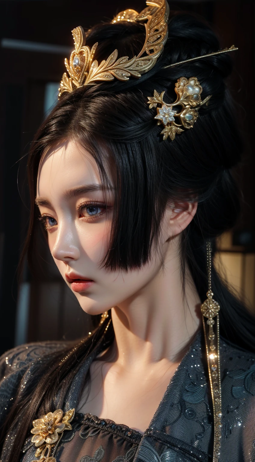 Royal sisters，Exquisite eyes，Frozen queen，Put the crown on your head，Detailed facial expressions body，tall and big，Glamorous characters，Leg length，4K，HD，Sensual，White translucent lace，白皙Full figure，Little cherry mouth，Beautiful and lovely，Full figure，Glossy Gel Coat，Vampire Queen in luxurious gown，Have a tattoo(Intricate tattoo designs)，Ice Princess，Rich facial details，16 Year Old Angel，Eyes are blue(Pupils as deep as the starry sky)，Gold print clothes