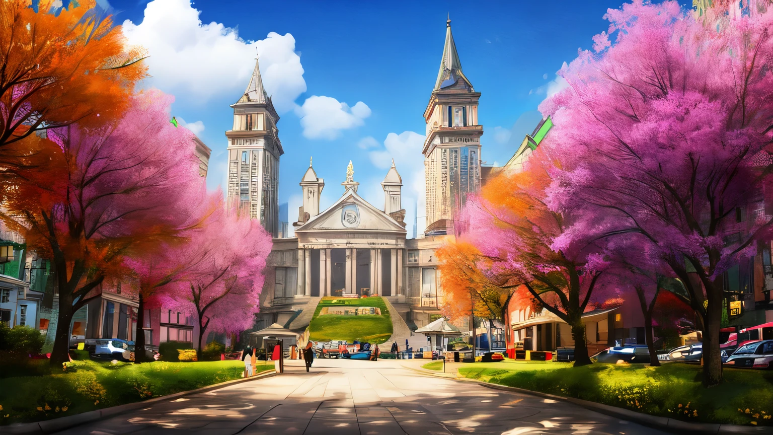 Show me how do you see the month of April in the city fantasy