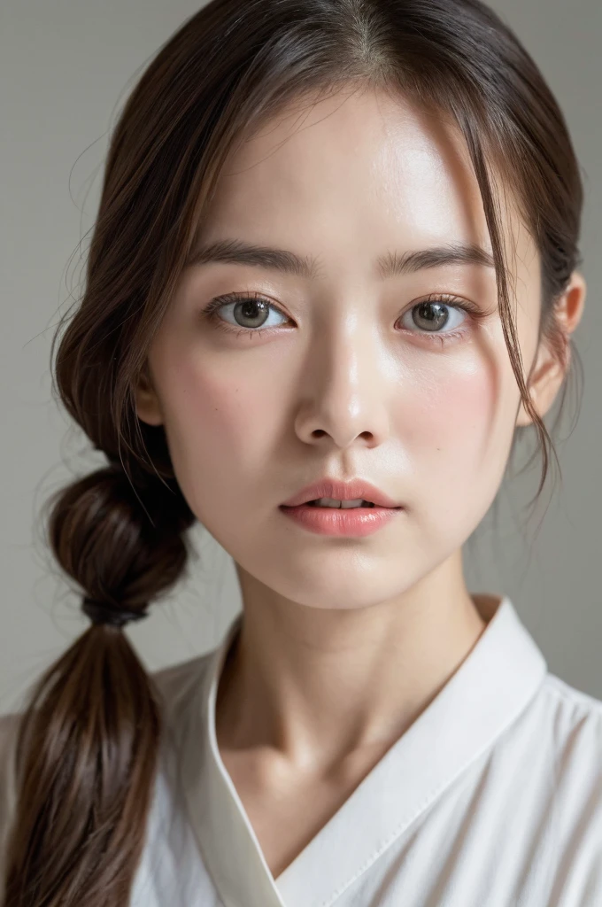 ((Highest quality, 8k, masterpiece :1.3)), One girl, Beautiful woman with slim abdominal muscles :1.3, (Random Hairstyles, Huge breasts :1.2), Casual clothing :1.2, Highly detailed face, Fine grain, double eyelid、Japanese women、Close-up of face