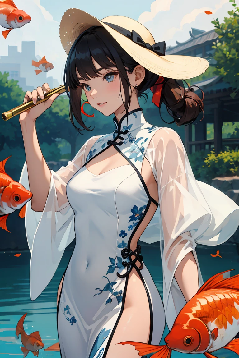 Hair is like a goldfish China dress Immortal