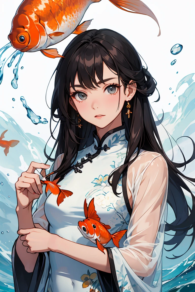 Hair is like a goldfish China dress Immortal
