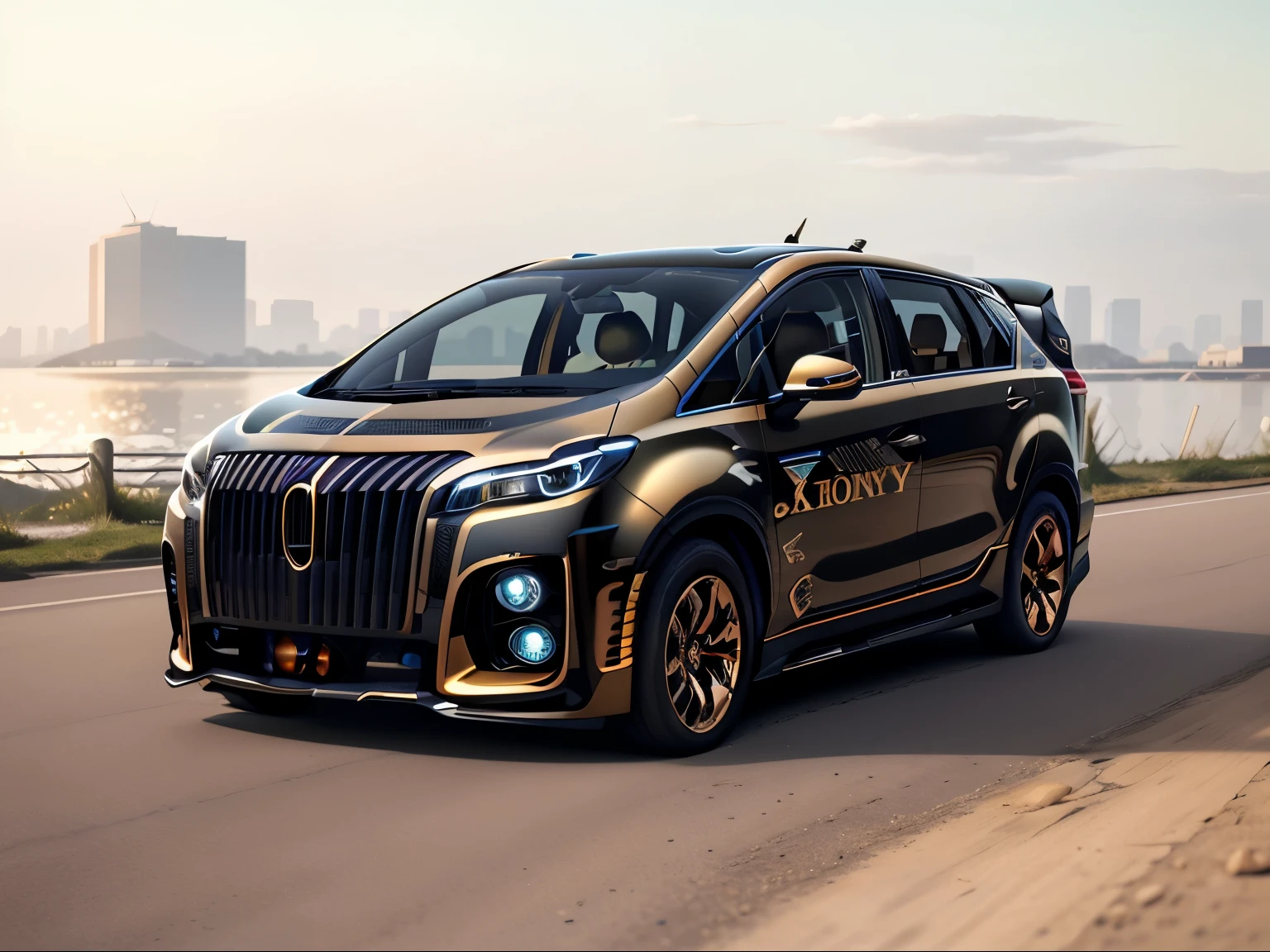 Ebony Gold Artificial Intelligence Car