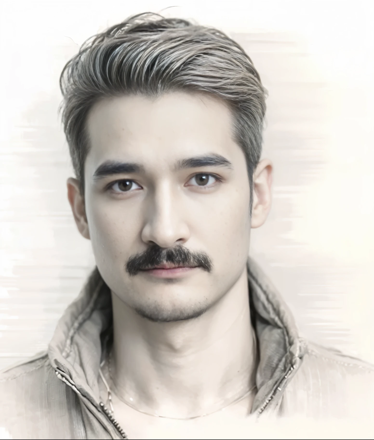 Real, Raw, Photo, Realistic photography (portrait) ,handsome thai men short hair , night , waterfall