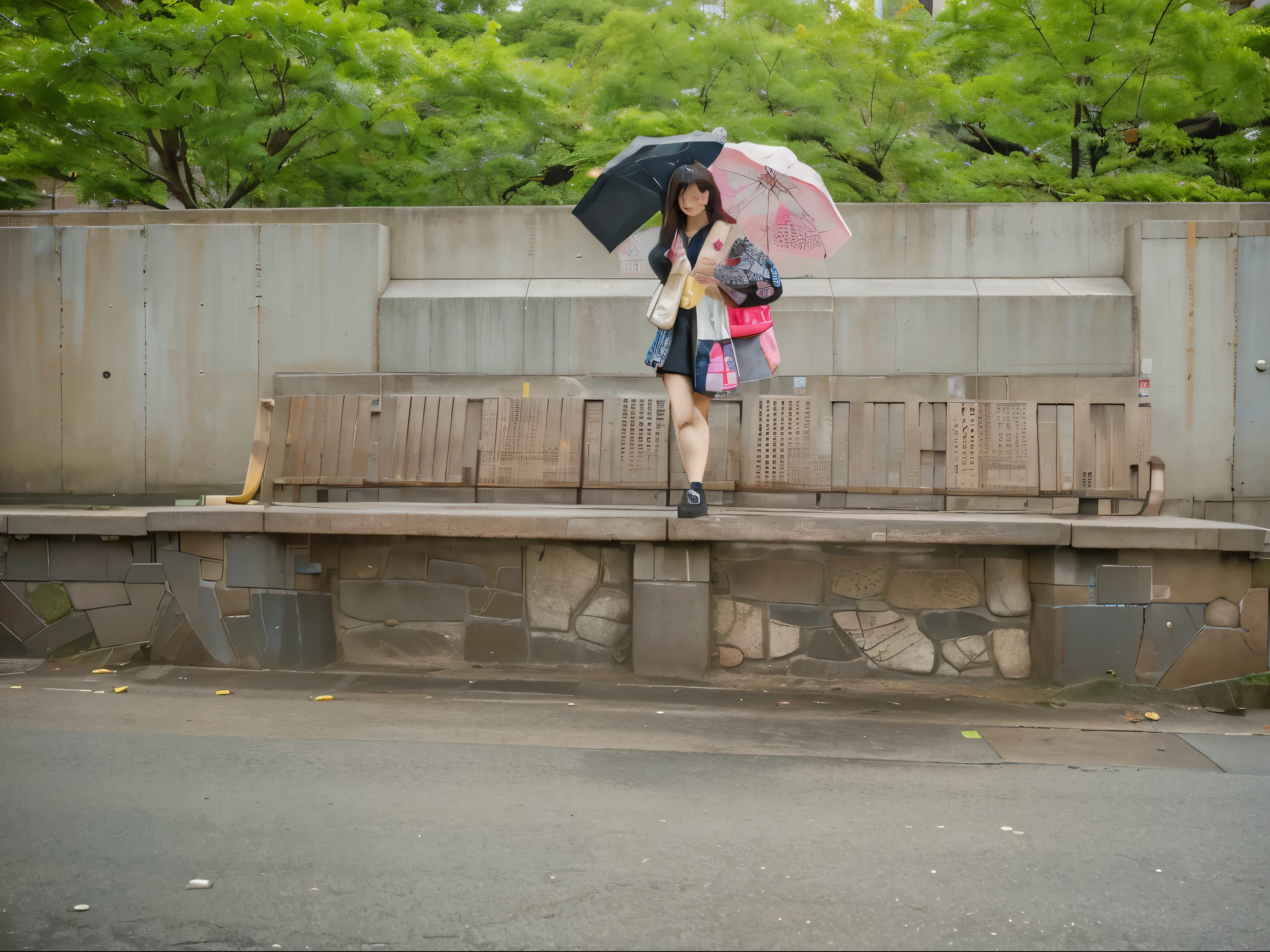 (Best quality, 8k, 32k, Masterpiece, UHD:1.2), "Transform the scene into the urban and vibrant streets of Harajuku, Japan, but with an eerie emptiness. The setting is devoid of crowds or people, emphasizing the stillness of the moment. The streets are lined with colorful storefronts and fashion boutiques, showcasing Harajuku's eclectic and trendy style. Neon signs and billboards add splashes of bright colors against the urban backdrop.
The architecture is a mix of modern and quirky, with buildings featuring unique facades, artistic graffiti, and bold patterns. There are no trees or grass, just the concrete jungle of the city, with sidewalks and streets intersecting in a complex, yet orderly fashion.
Street lamps and urban furniture like benches and signposts dot the area, enhancing the feeling of an urban environment. The scene captures the essence of Harajuku's vibrant fashion district, yet with an unusual quietness, allowing the intricate details of the urban landscape to stand out."