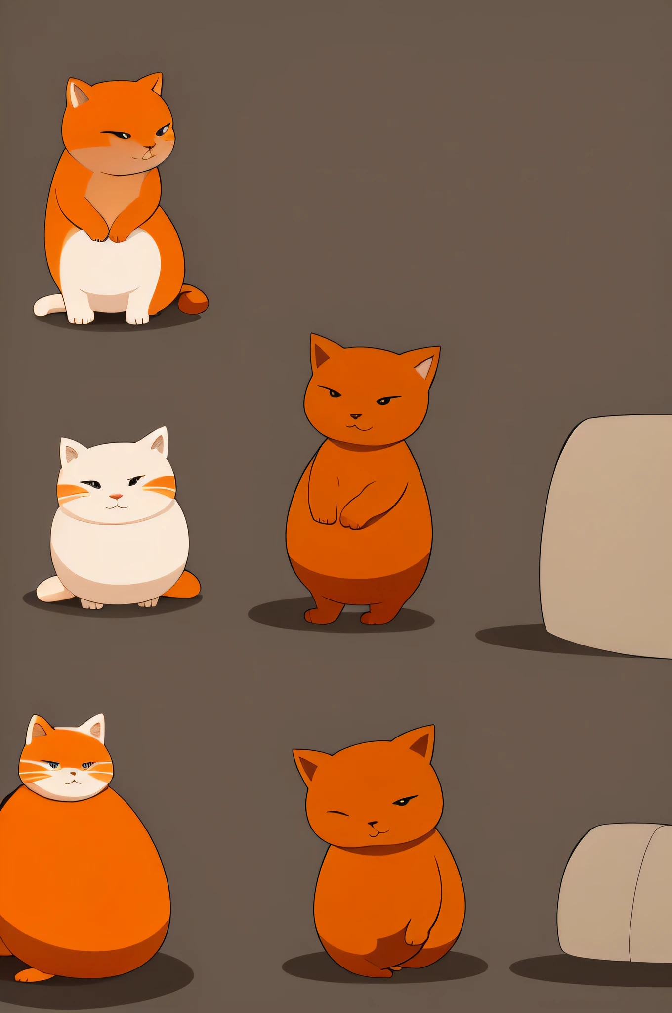 fat orange cat,Look confused.