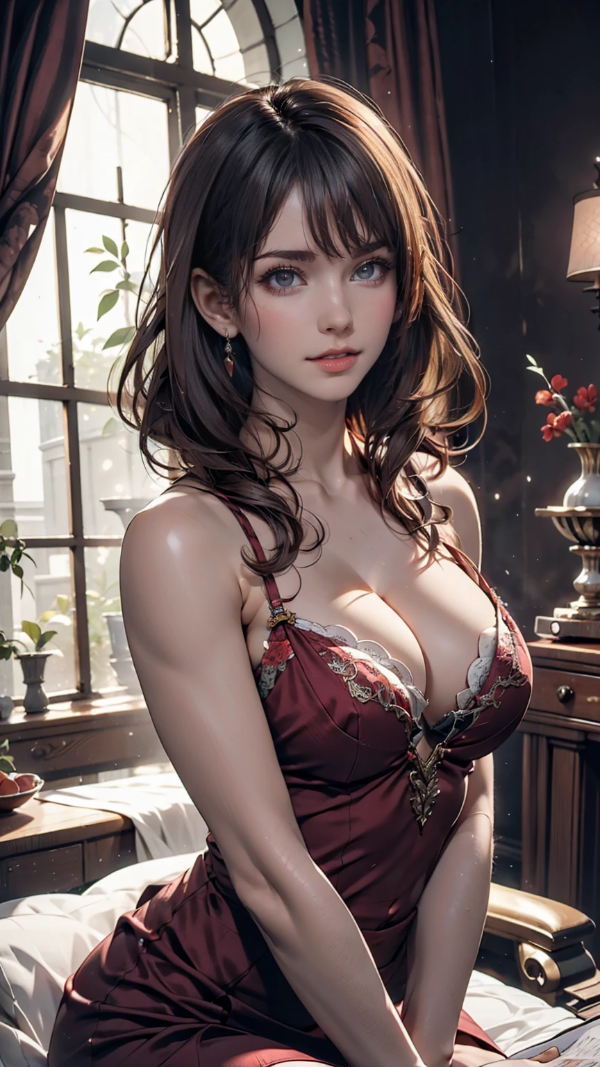 masterpiece, Highest quality, One girl, Jinx lol, alone, Large Breasts, Cleavage,, Chest Curtain, ,