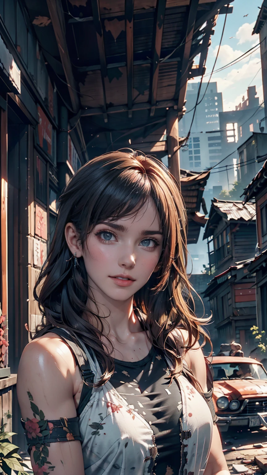 『The Last of Us Part II』（The Last of Us Part Two）、Ellie Williams(（Ellie Williams）)、The ruins of a collapsed modern civilization((wood々A city invaded by))