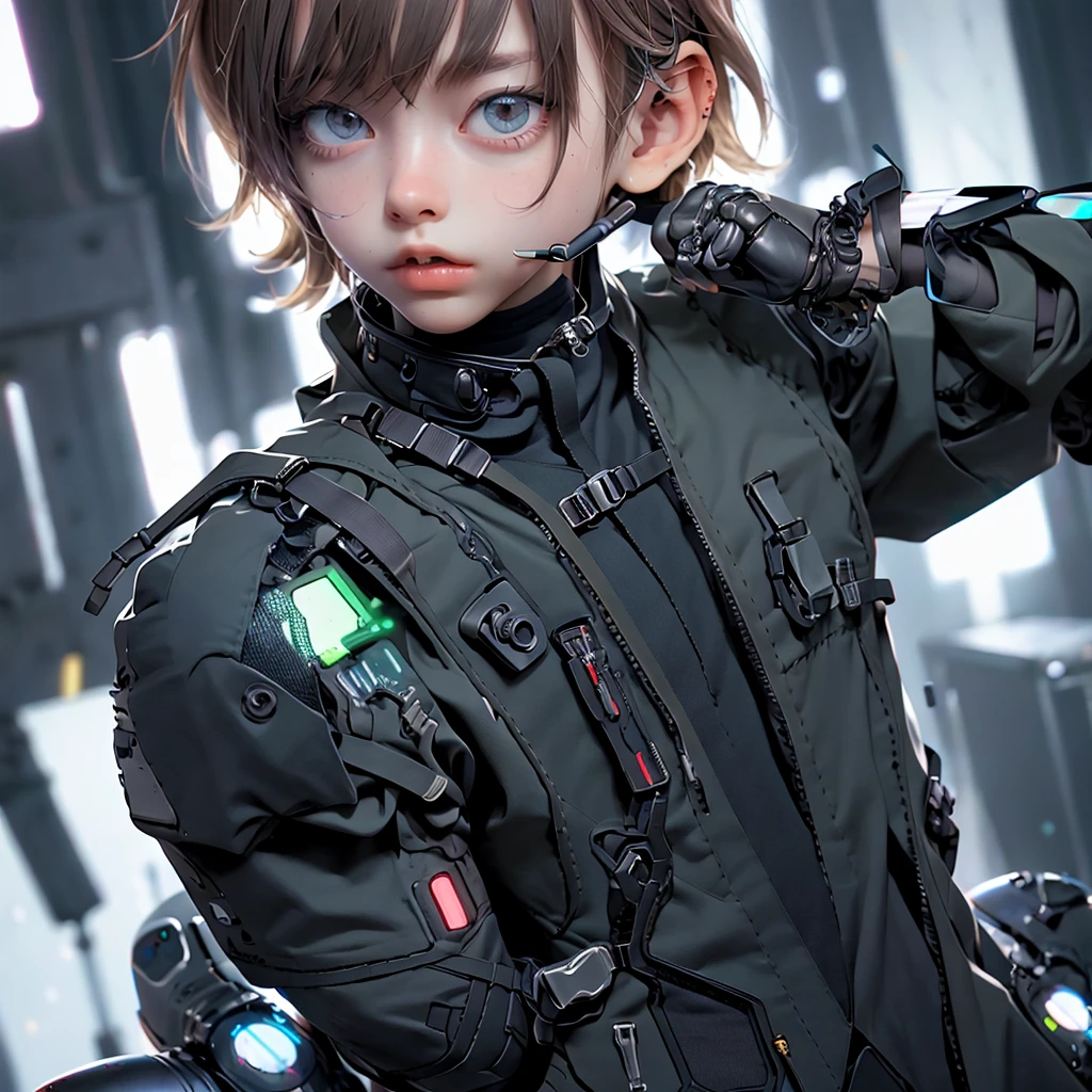 1boy, (realistic), cyber suit, upper body