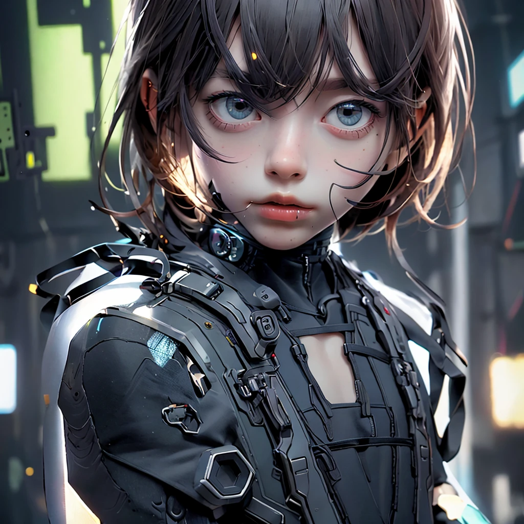 1boy, (realistic), cyber suit, upper body