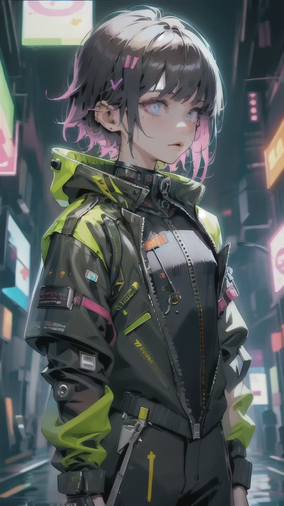 1boy, (realistic), cyber suit, upper body, Cyber jacket