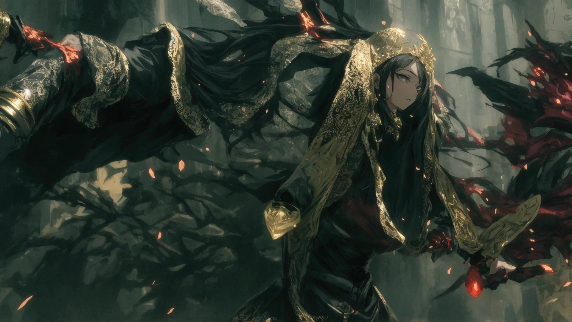 make this character into anime art style, change backround