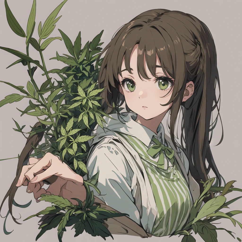 Mugwort leaf girl simple