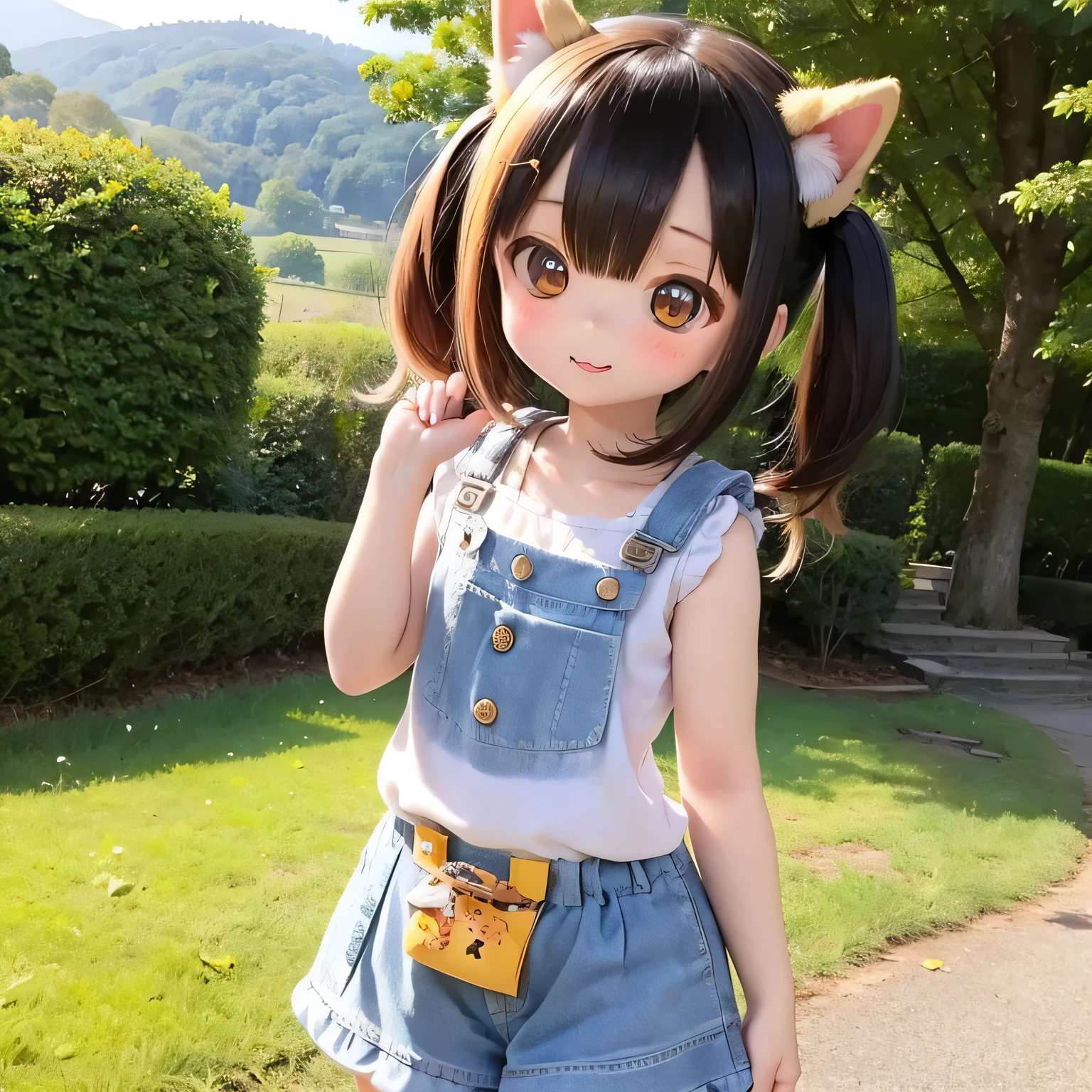 Shiba Inu girl rural scenery