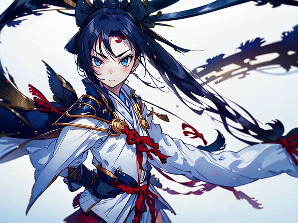 One girl, ushiwakamaru \(fate\), ushiwaka, flogged, white background, simple coloring ,hokusai, masterpiece, super high quality, ( Highly detailed original illustration)　and sketch (Character design sheet, same characters, whole body, Three-View, front, ~ ~ ~ ~ side, return),(Very bright:1.1), White Background, [1 Girl:7], (Tilt your head:1.2), ([sketch|watercolor \(Moderate\)]:1.15),
