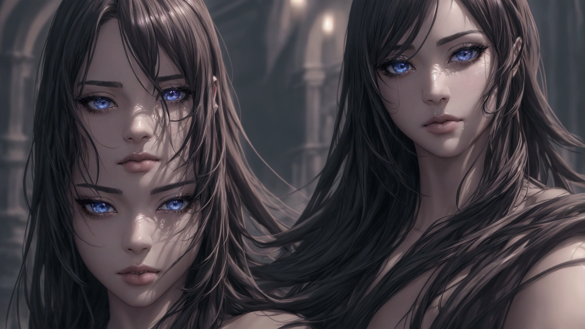 a man with beautiful detailed eyes, beautiful detailed lips, extremely detailed face, longeyelashes, in an anime art style, (best quality,4k,8k,highres,masterpiece:1.2),ultra-detailed,(realistic,photorealistic,photo-realistic:1.37),highly detailed, intricate, 3d, dramatic lighting, vibrant colors, fantasy background, surreal, cinematic, elegant