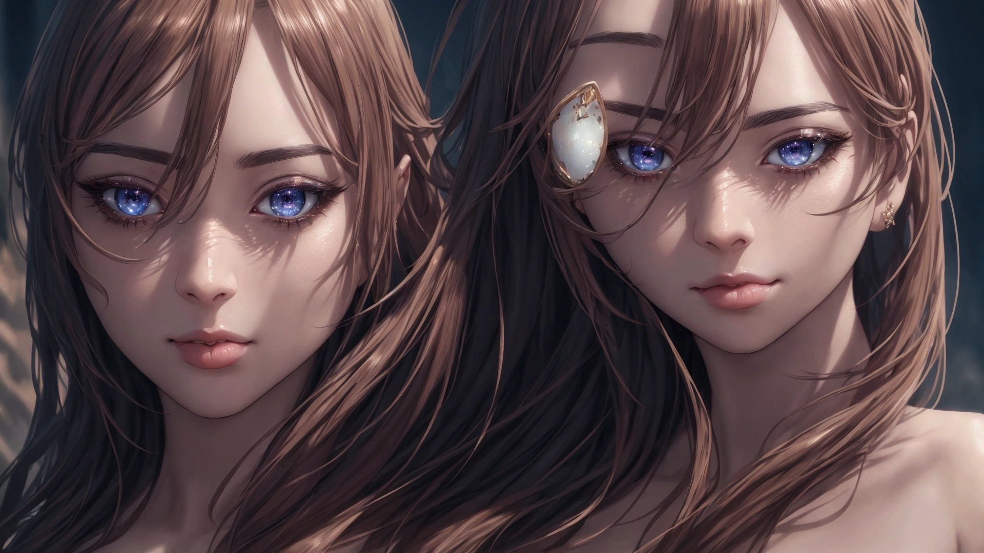 a man with beautiful detailed eyes, beautiful detailed lips, extremely detailed face, longeyelashes, in an anime art style, (best quality,4k,8k,highres,masterpiece:1.2),ultra-detailed,(realistic,photorealistic,photo-realistic:1.37),highly detailed, intricate, 3d, dramatic lighting, vibrant colors, fantasy background, surreal, cinematic, elegant