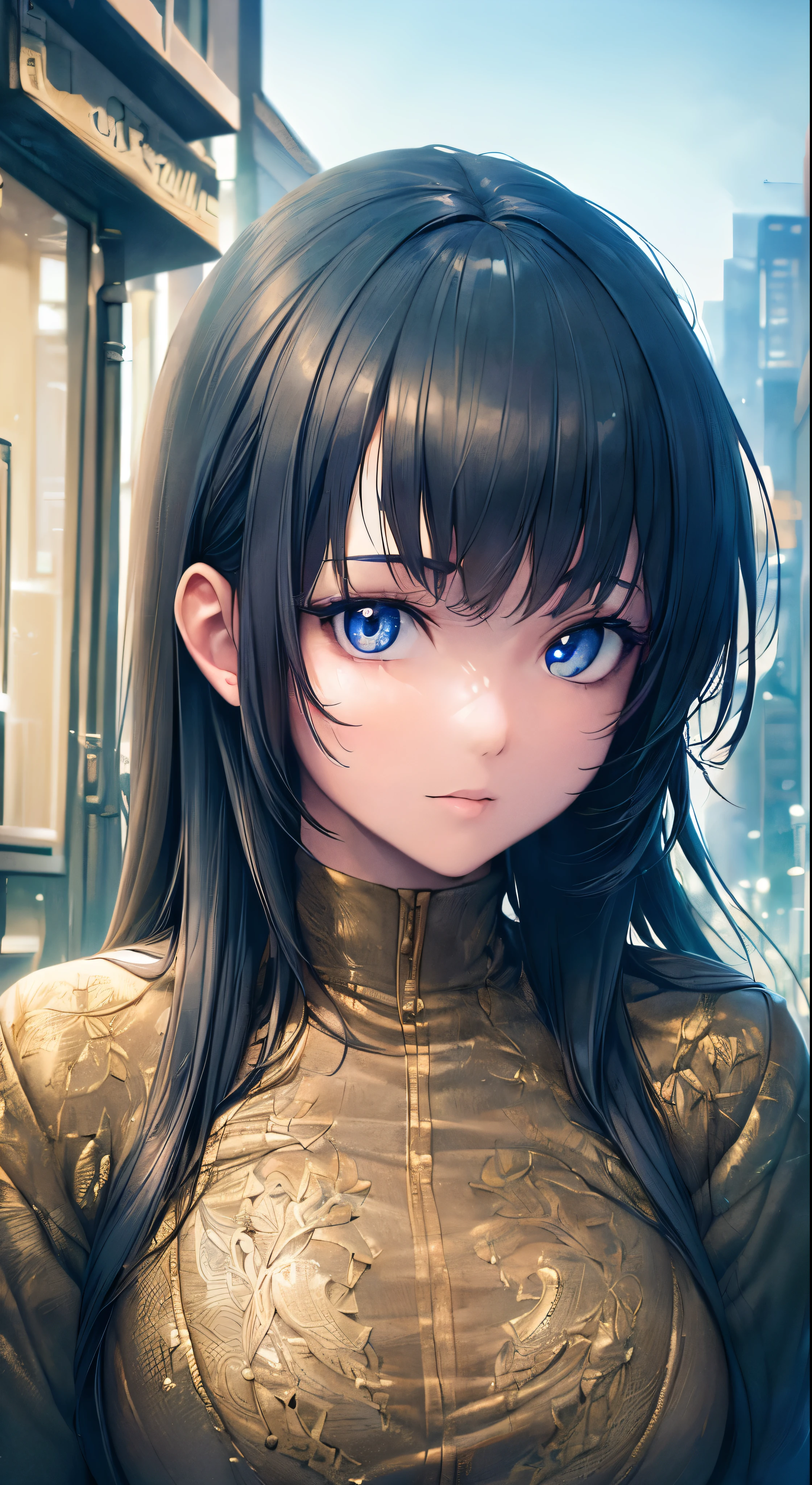(masterpiece,best quality,ultra-detailed:1.6),illustration,, (solo,1girl,beautiful detailed eyes:1.2),, city,street,Full body high quality images