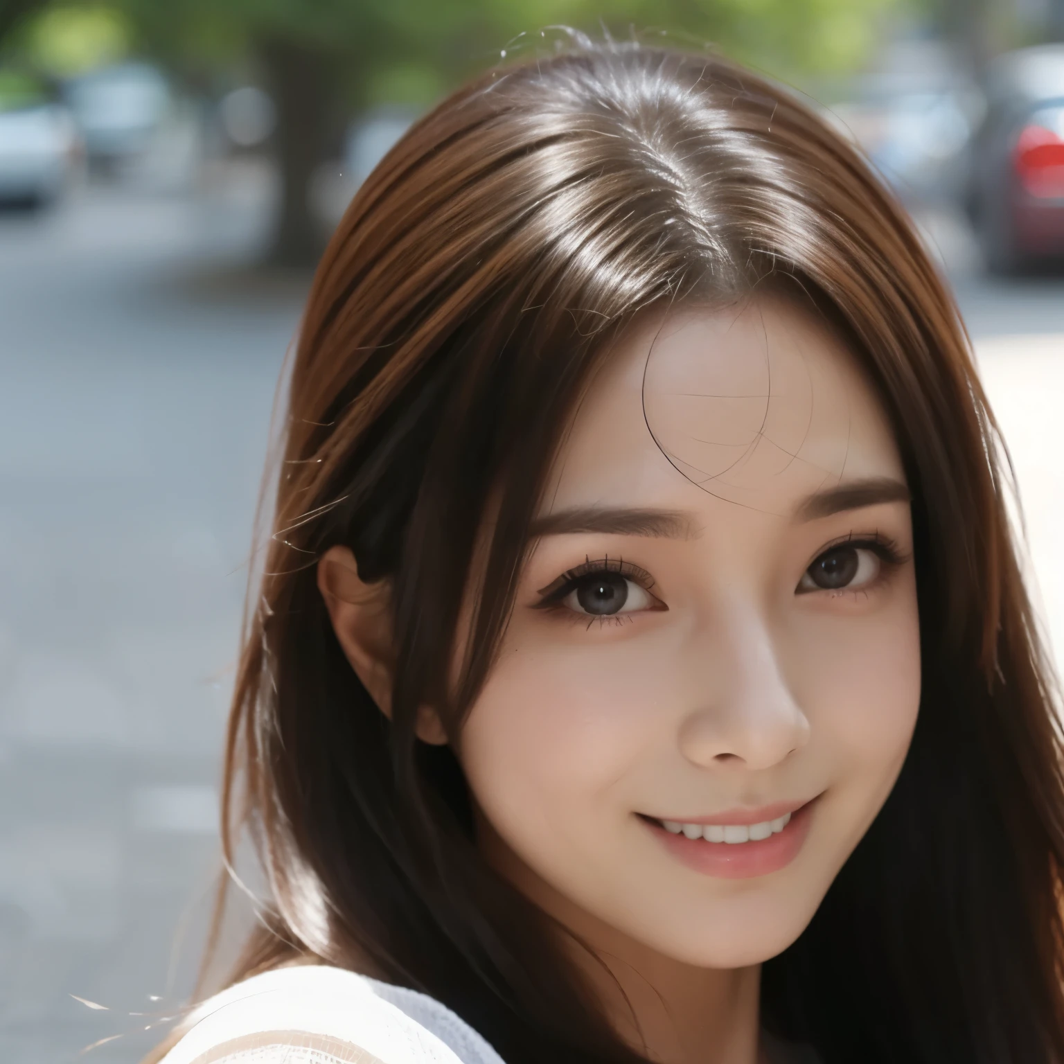1woman,28yo,Close up,((face focused)),Detailed details,、high resolution、high quality、Perfect dynamic composition、Beautiful detailed eyes、Natural Color Lip、1 persons、Transparent skin、Glowing hair、smiling,masterpiece、Best Quality、finely detail、high resolution、8K、The correct state of the human body、She wears a navy blue long knit dress、randome pose、Gravure Model Pose、Hair soaring in the wind

